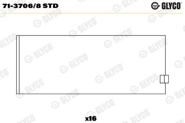 Купить 7137068STD Glyco Комплект шатунных вкладышей