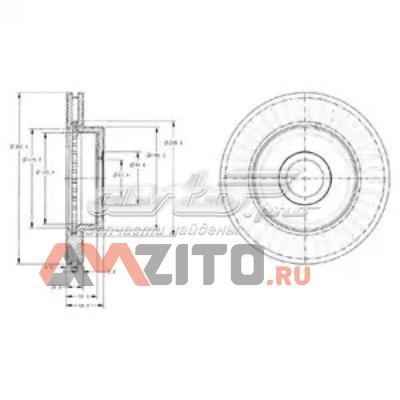 Передние тормозные диски BG3659 Delphi