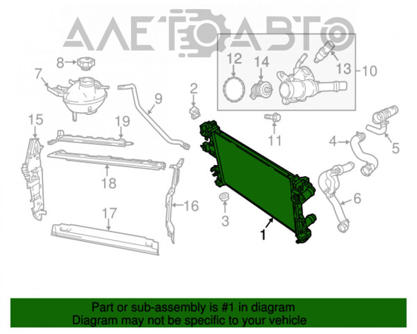 68273401AA Koyorad radiador de esfriamento de motor