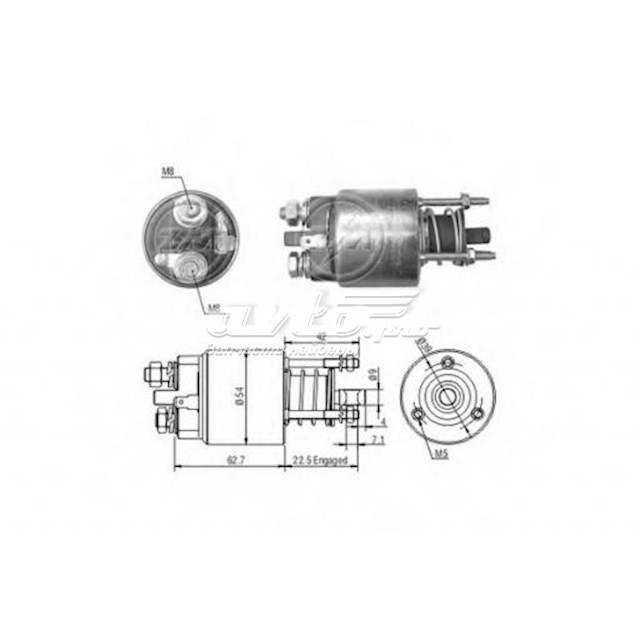 Втягивающее реле стартера ZM7395 ZM