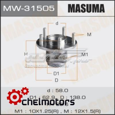 Ступица заднего колеса Masuma MW31505