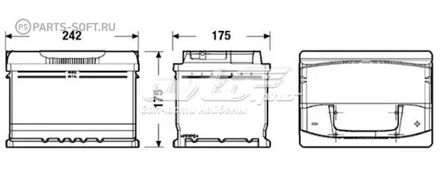 Купить Аккумулятор Tudor 61 А/ч (TA612)