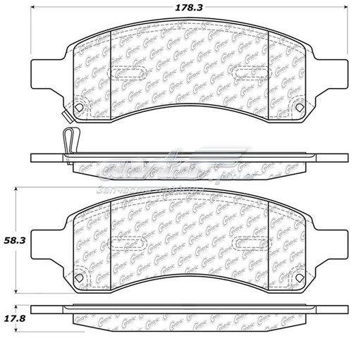 Передние тормозные колодки 10211690 Centric Parts
