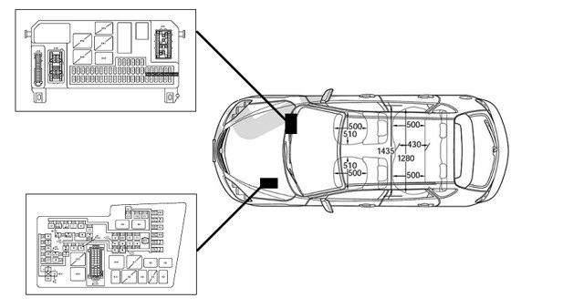 Unidade de dispositivos de segurança para Mazda 3 (BM, BN)
