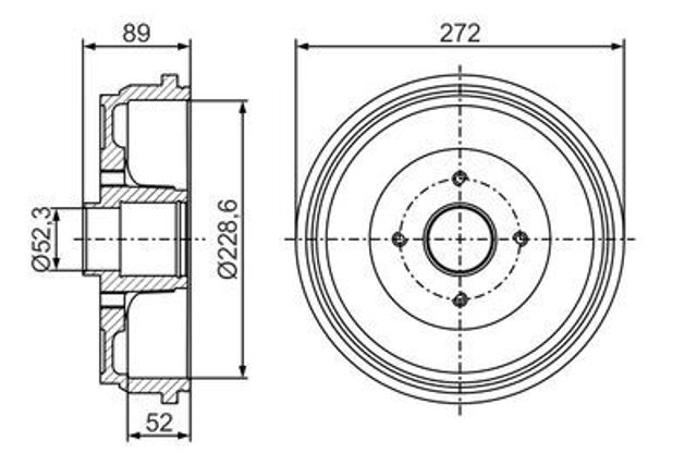 986477287 Bosch Тормозной барабан