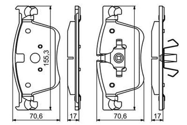Купить 986494696 Bosch Колодки тормозные