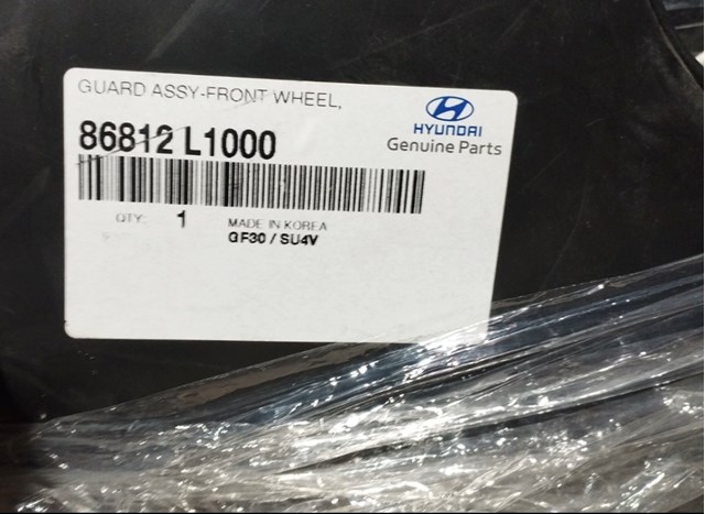 86812L1000 Hyundai/Kia Подкрыльник переднего крыла, правый
