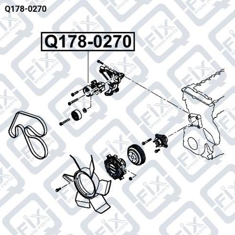 Роликовий модуль натяжителя ремня Q-fix Q1780270 цена, от 34.06 USD