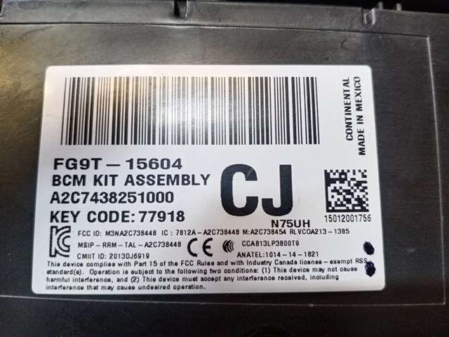  Ford FG9T15604