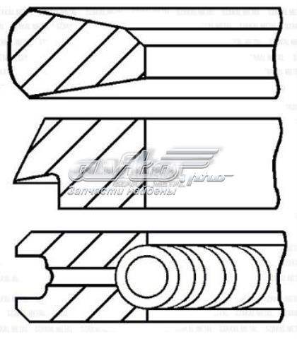Купить 811980700 Goetze Комплект поршневых колец на 1 цилиндр, 2-й ремонт (+0,50)