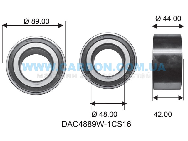 DAC4889W1CS16 Koyo Подшипник полуоси заднего моста