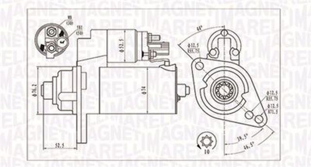 Стартер 063721293010 Magneti Marelli