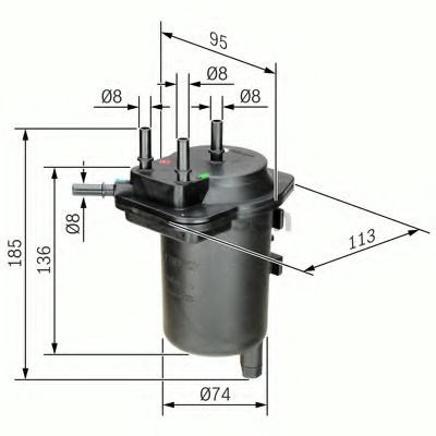 Купить 450907013 Bosch Фильтр-отстойник топлива грубой очистки