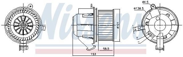 Вентилятор печки 87607 Nissens