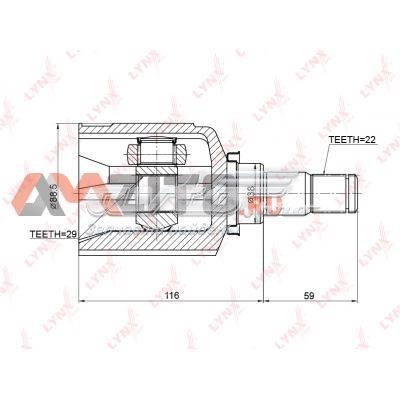 ШРУС внутренний передний CI3703 Lynxauto