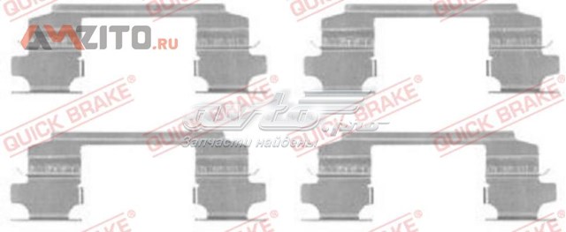 Комплект пружинок кріплення дискових колодок, передніх 1091686 QUICK BRAKE