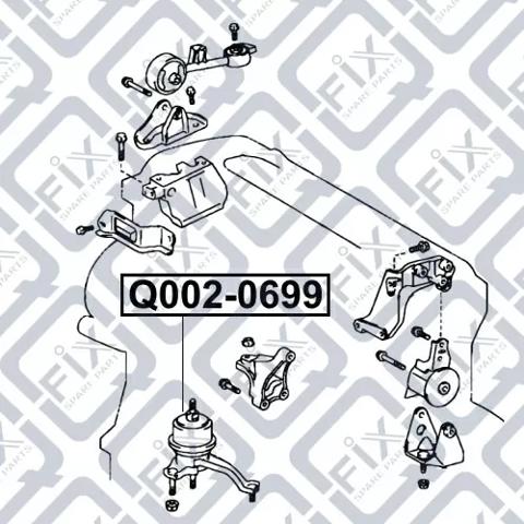 Подушка двигателя Q-fix Q0020699 цена, от 35.22 USD