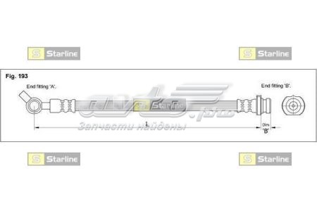 Купить HABH1298 Starline Шланг тормозной передний левый