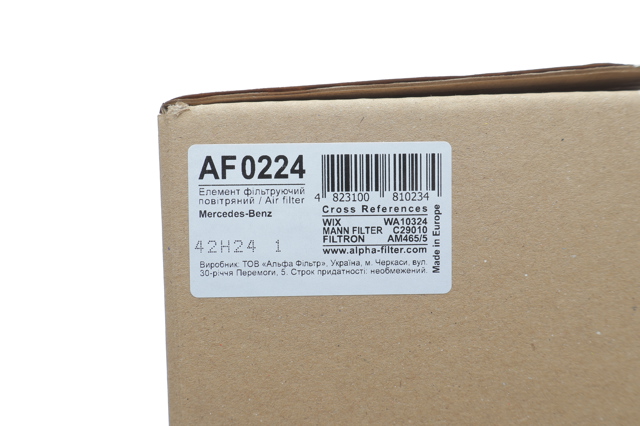 Элемент воздушного фильтра Alpha Filter AF0224 цена, от 20.81 USD