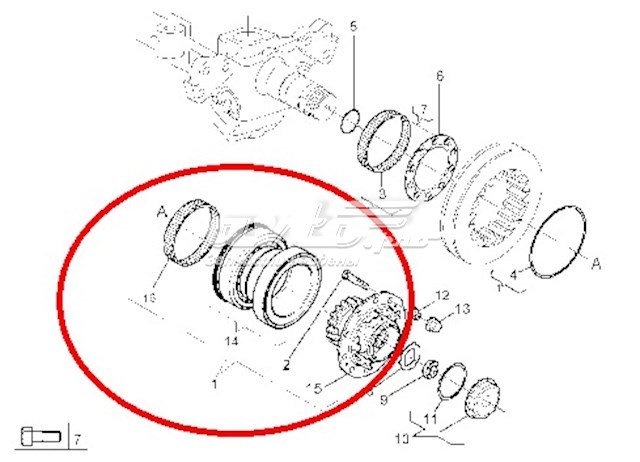 Ступица передняя RENAULT 7421022433