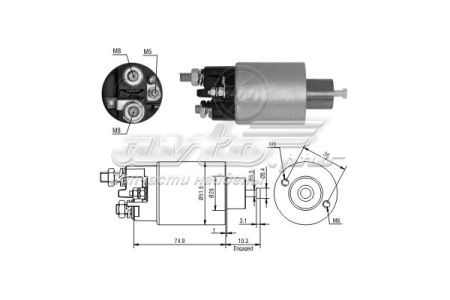 ZM2993 ZM relê retrator do motor de arranco