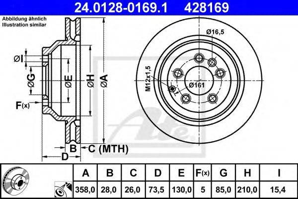 Диск гальмівний задній 7L8615601E VAG