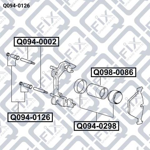 Купить Q0940126 Q-fix Ремкомплект переднего суппорта