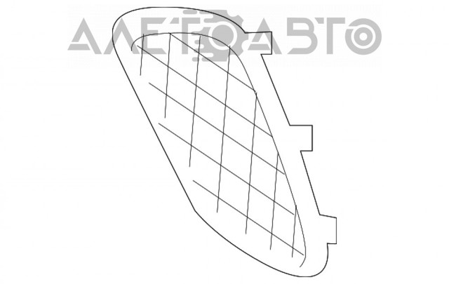 Заглушка (решетка) противотуманных фар бампера переднего правая 1568853422 Mercedes