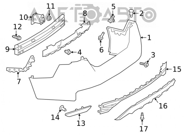 Кронштейн бампера заднего правый FP5063962 FPS