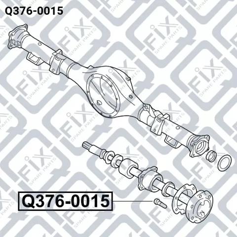 Шпилька колесная задняя Q3760015 Q-fix