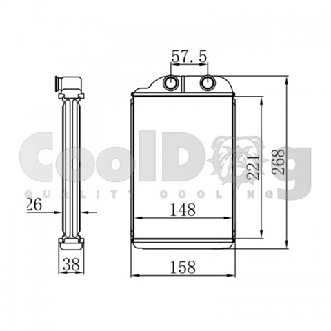 Радиатор печки (отопителя) Cooldog CLD6001 цена, от 30.76 USD