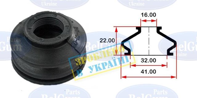 Пильник рульового наконечника BG0107 BELGUM