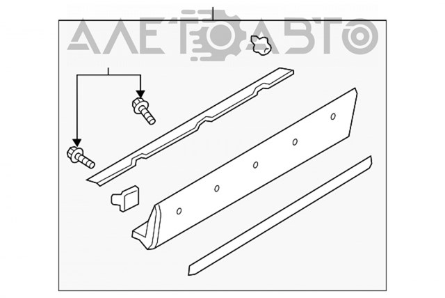 Молдинг двери передней левой нижний MAZDA TK4951RD0B