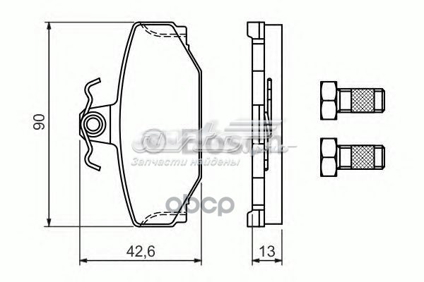 Задние дисковые колодки Bosch 986460995