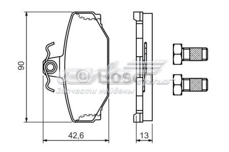 Задние тормозные колодки 986460995 Bosch