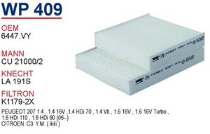 Купить WP409 Wunder Фильтр салона угольный