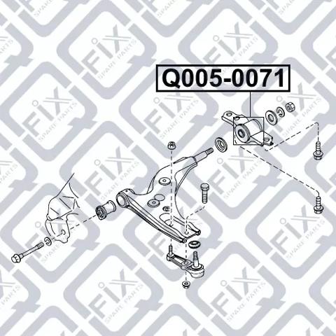 Сайлентблок передней подвески Q-fix Q0050071 цена, от 4.12 USD