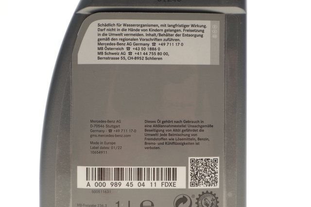 Купить 000989450411FDXE Mercedes Гидравлическое масло