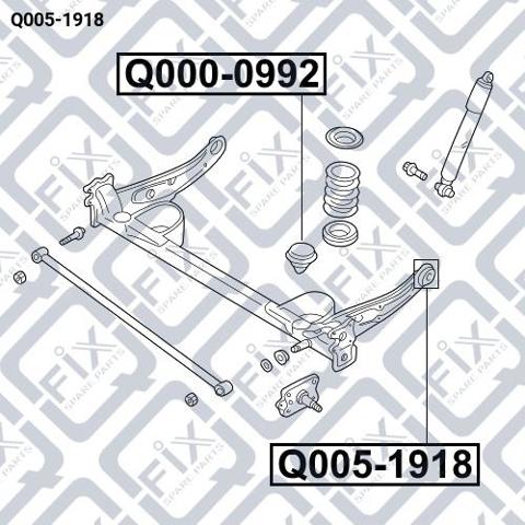 Сайлентблок нижнего заднего продольного рычага  Q-fix Q0051918
