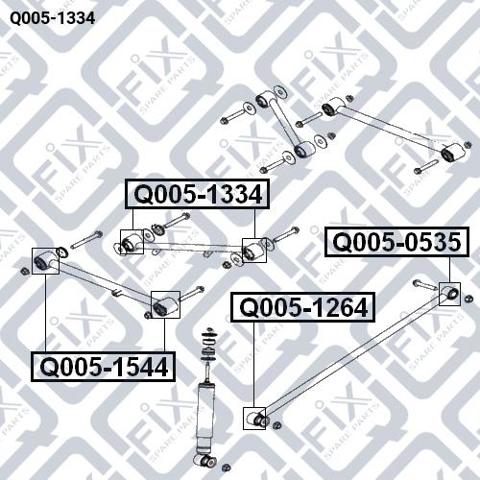 Q0051334 Q-fix Сайлентблок заднего продольного верхнего рычага