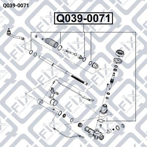 Ремкомплект рулевой рейки Q0390071 Q-fix
