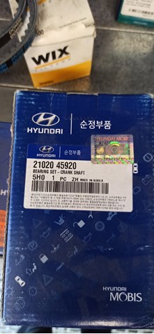 2102045920 Hyundai/Kia Комплект подшипников скольжения коленвала