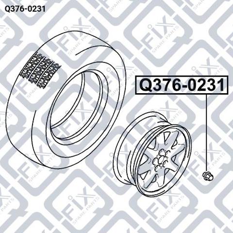Q3760231 Q-fix Гайка колеса