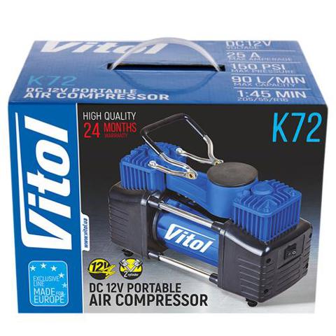 Компрессор для подкачки шин Vitol K72 цена, от 58.95 USD