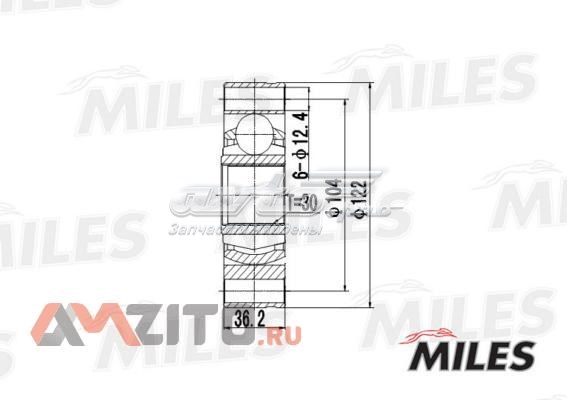 Полуось передняя GA10018 Miles