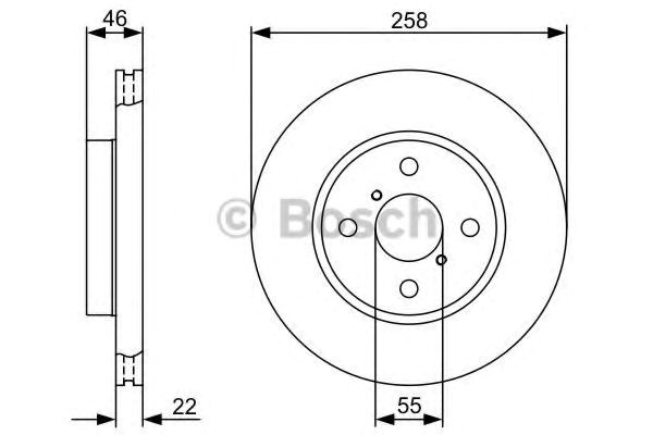 986479363 Bosch Диск тормозной передний