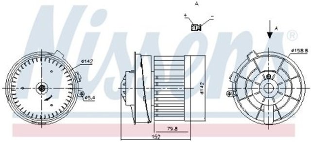 87721 Nissens motor de ventilador de forno (de aquecedor de salão)