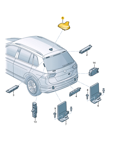 Купить 5Q0035507AJ5FQ VAG Антенна