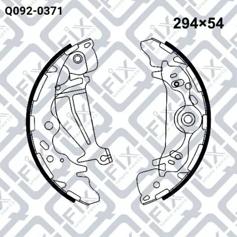 Q0920371 Q-fix Барабанные тормозные колодки
