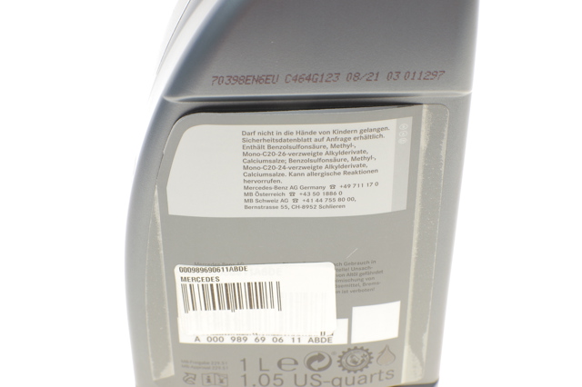 000989690611ABDE Mercedes Масло двигателя